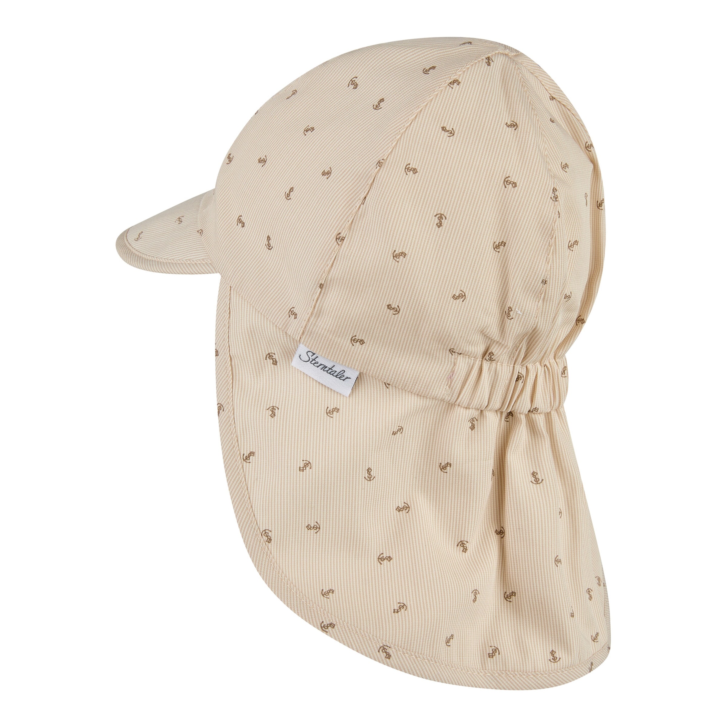 Schirmmütze mit Nackenschutz Ringel Anker