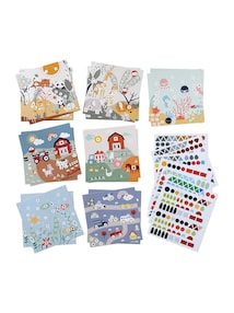 Set mit geometrischen Stickern für Kinder