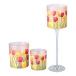 Windlichter-Set „Tulpen“, 3-teilig