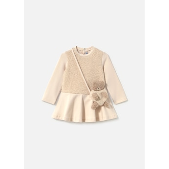 Plüsch-Kleid langarm