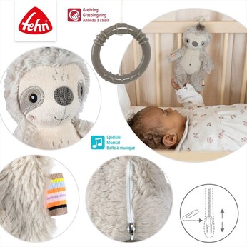 Mini-Spieluhr Faultier 24cm