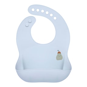 Bavoir en silicone avec coque de récupération en silicone
