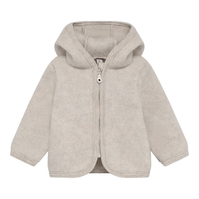 Wollfleece-Jacke Kapuze mit Ohren aus Merinowolle