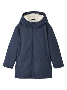 Jungen Regenjacke mit Kapuze & Teddyfleece-Futter