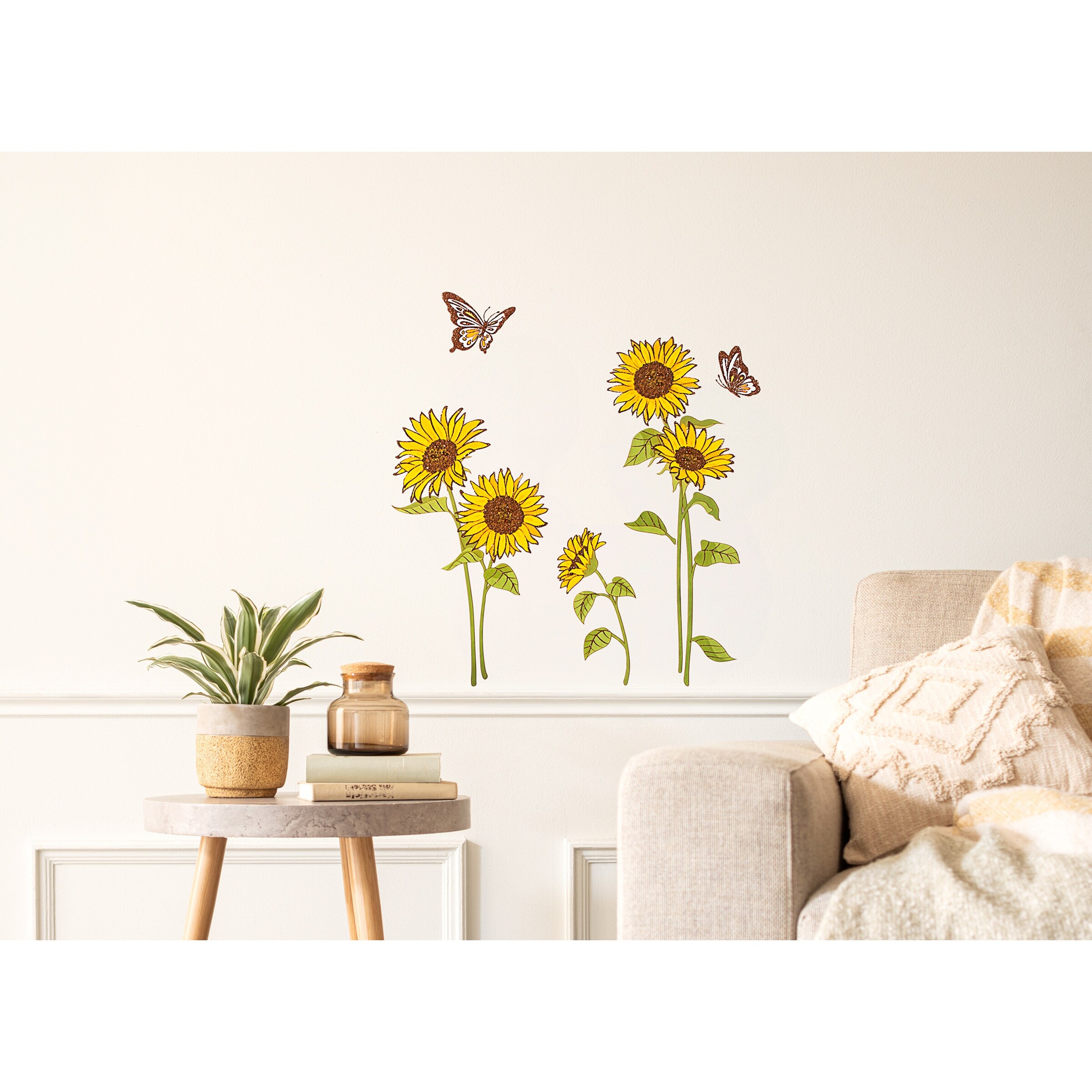 XXL-Wandsticker „Sonnenblumen“, 5 Stück