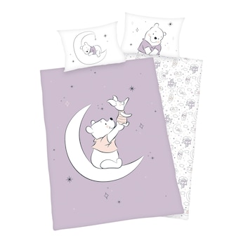 Parure de lit réversible renforcé Winnie l'Ourson 40x60 / 100/135 cm