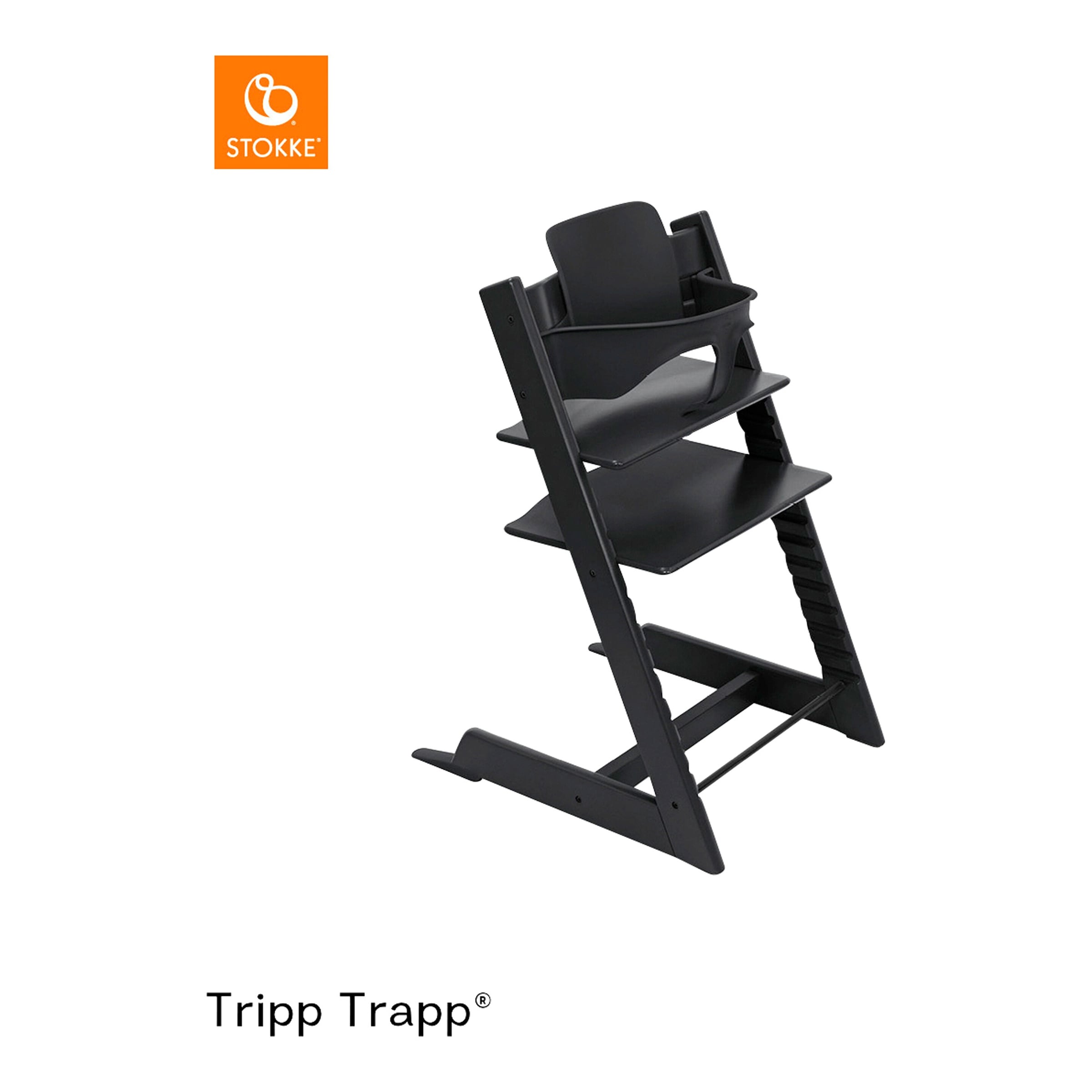 Thumbnail - Stokke® Tripp Trapp® Bundle Treppenhochstuhl Eiche inklusive Newbornset Vanilla White & Babyset