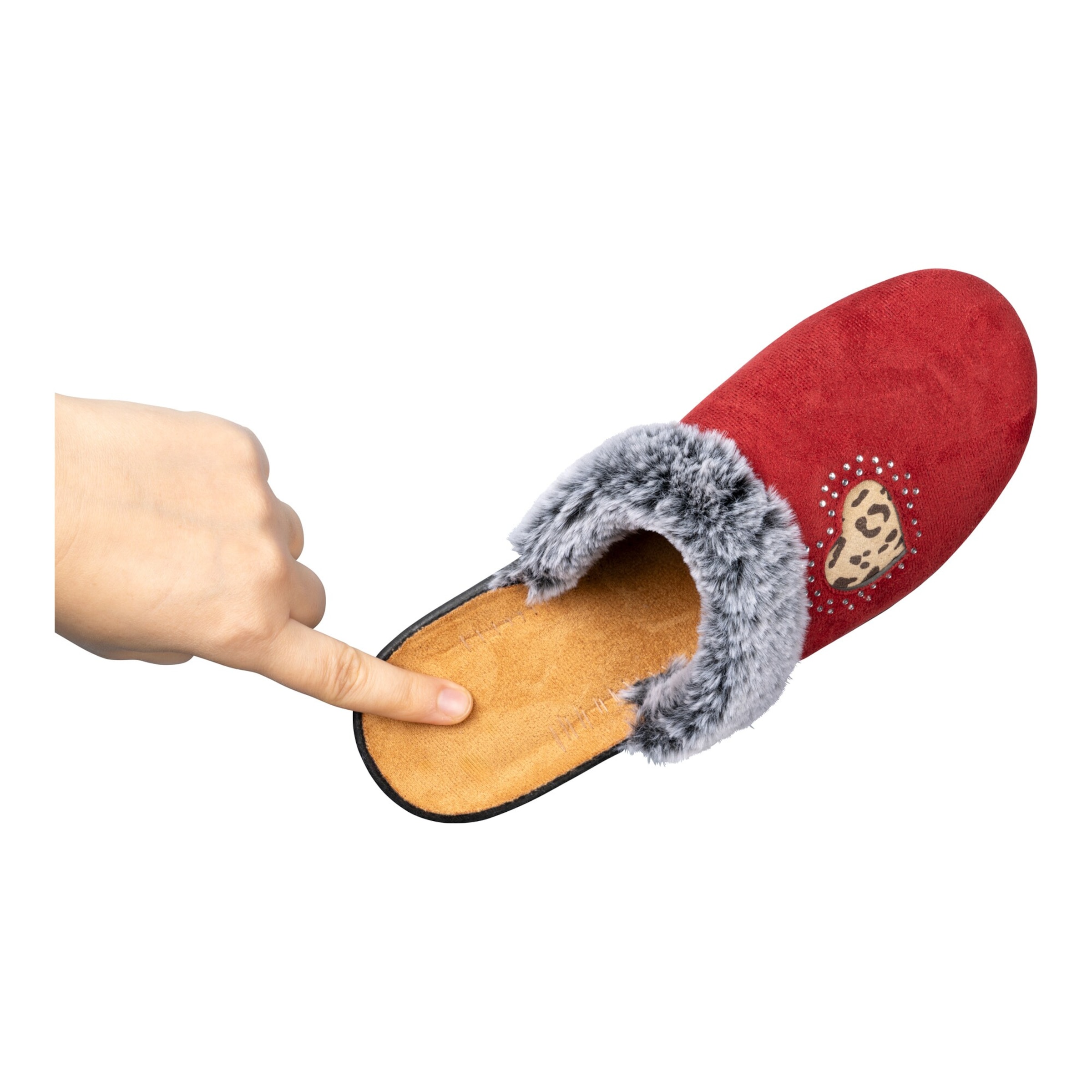Hausschuh-Pantolette „von Herzen“