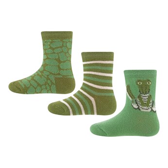 3er-Pack Socken Krokodil Ringel