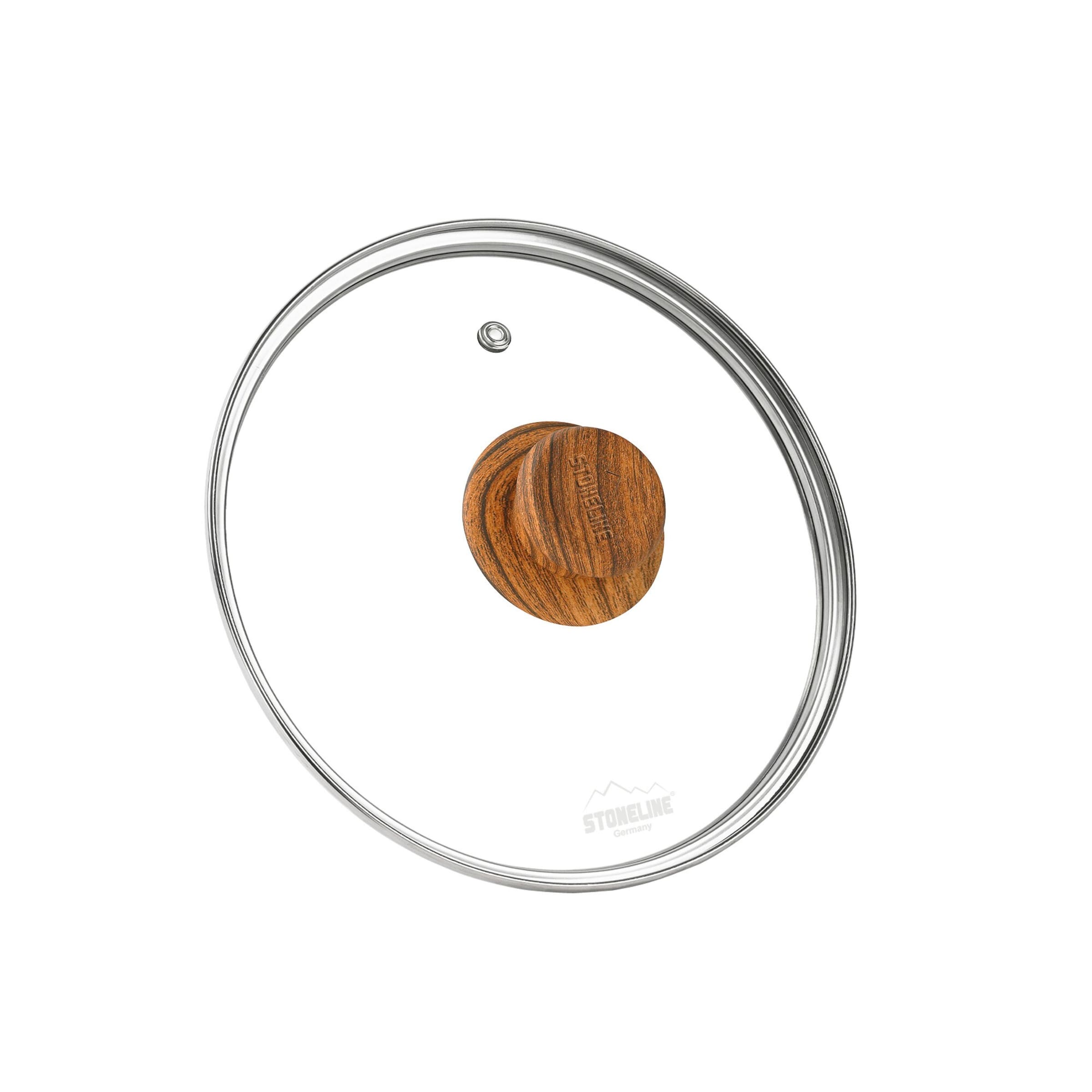 STONELINE® STONELINE Back to Nature Glasdeckel 20 cm | Holzoptik