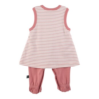 2-tlg. Set Strampler-Kleid mit Shirt langarm