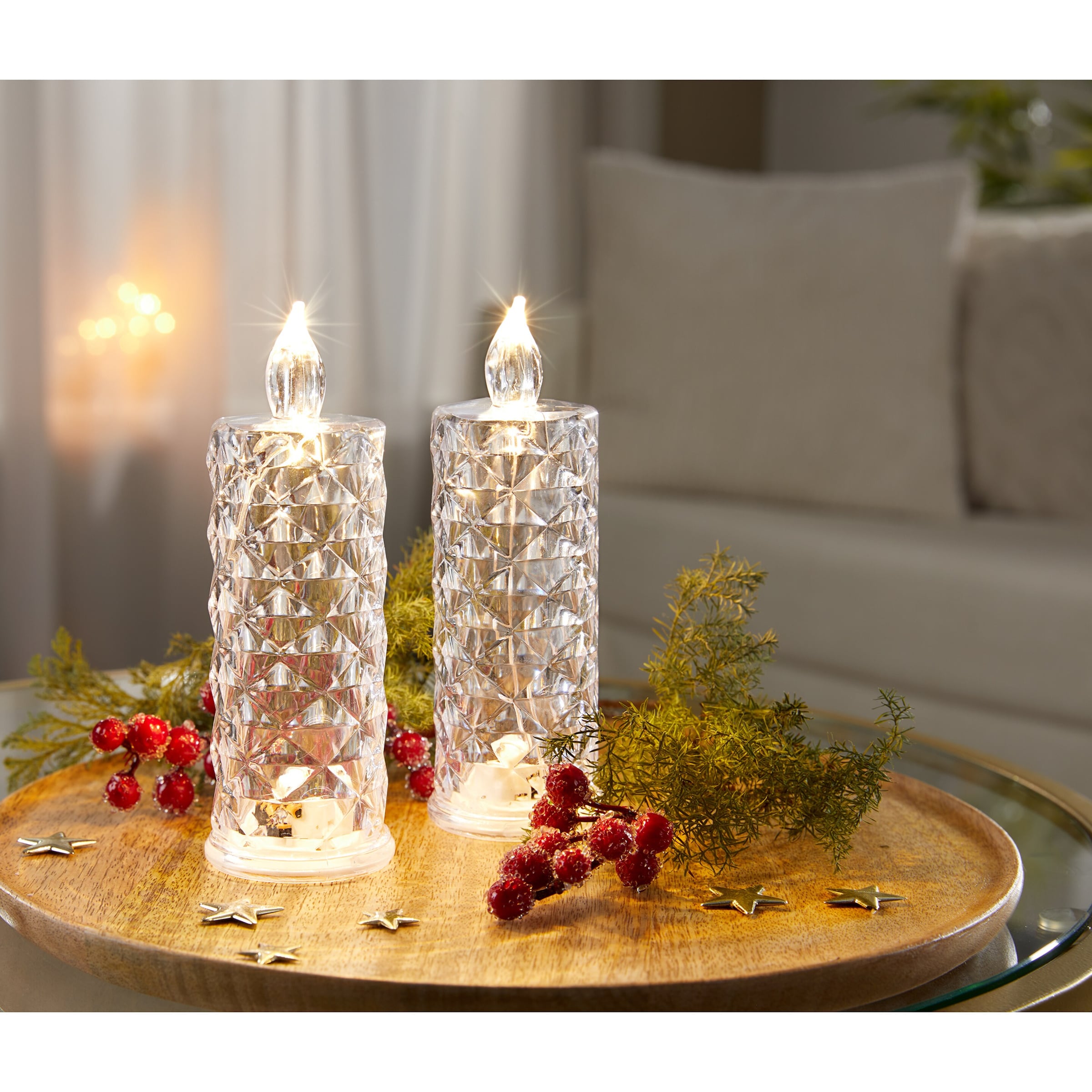 LED-Kerzen „Diamond“, 2 Stück