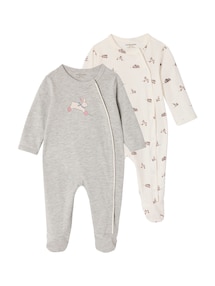 2er-Pack Baby Schlafanz¸ge mit vorderer ÷ffnung, Bio-Baumwolle
