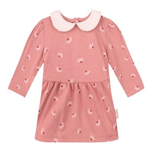 Kleid langarm Bubikragen Blumen