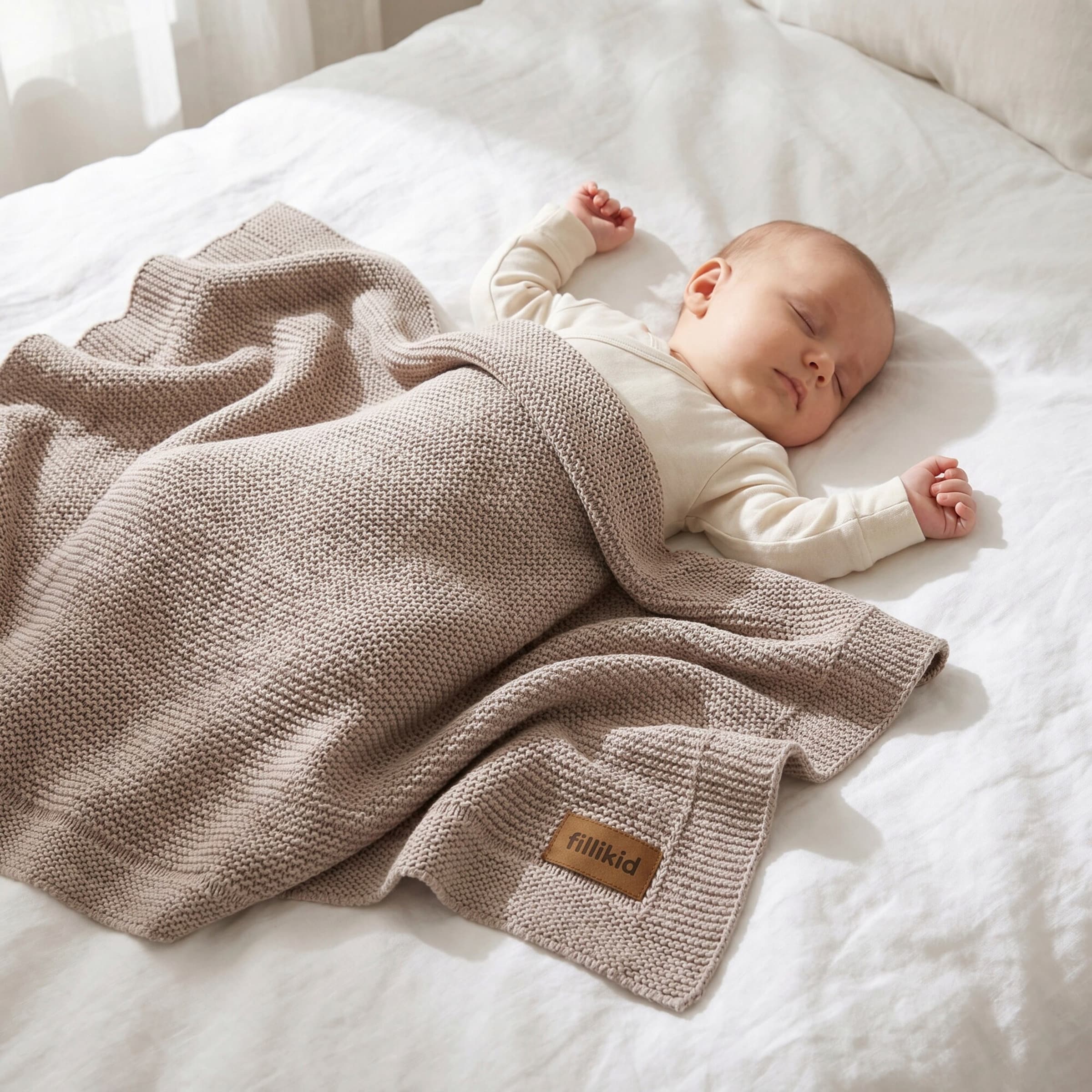 Fillikid Babydecke Strick 80x100 cm