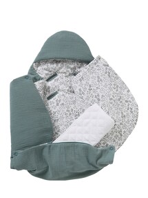 2-in-1 Baby Ausfahrsack/Wickelunterlage, Musselin