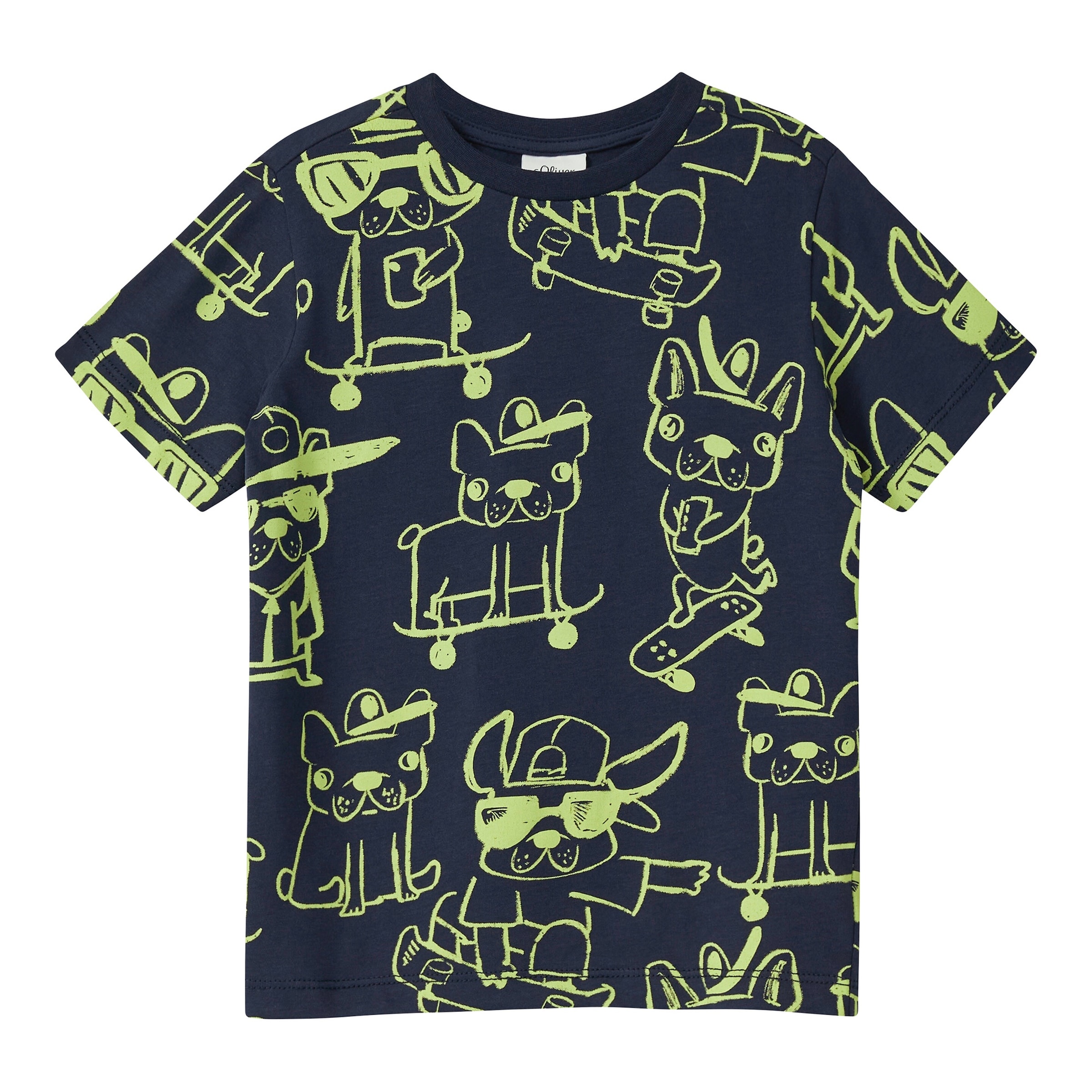 S.Oliver T-Shirt Hunde Skateboards