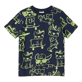 T-shirt chiens skateboards