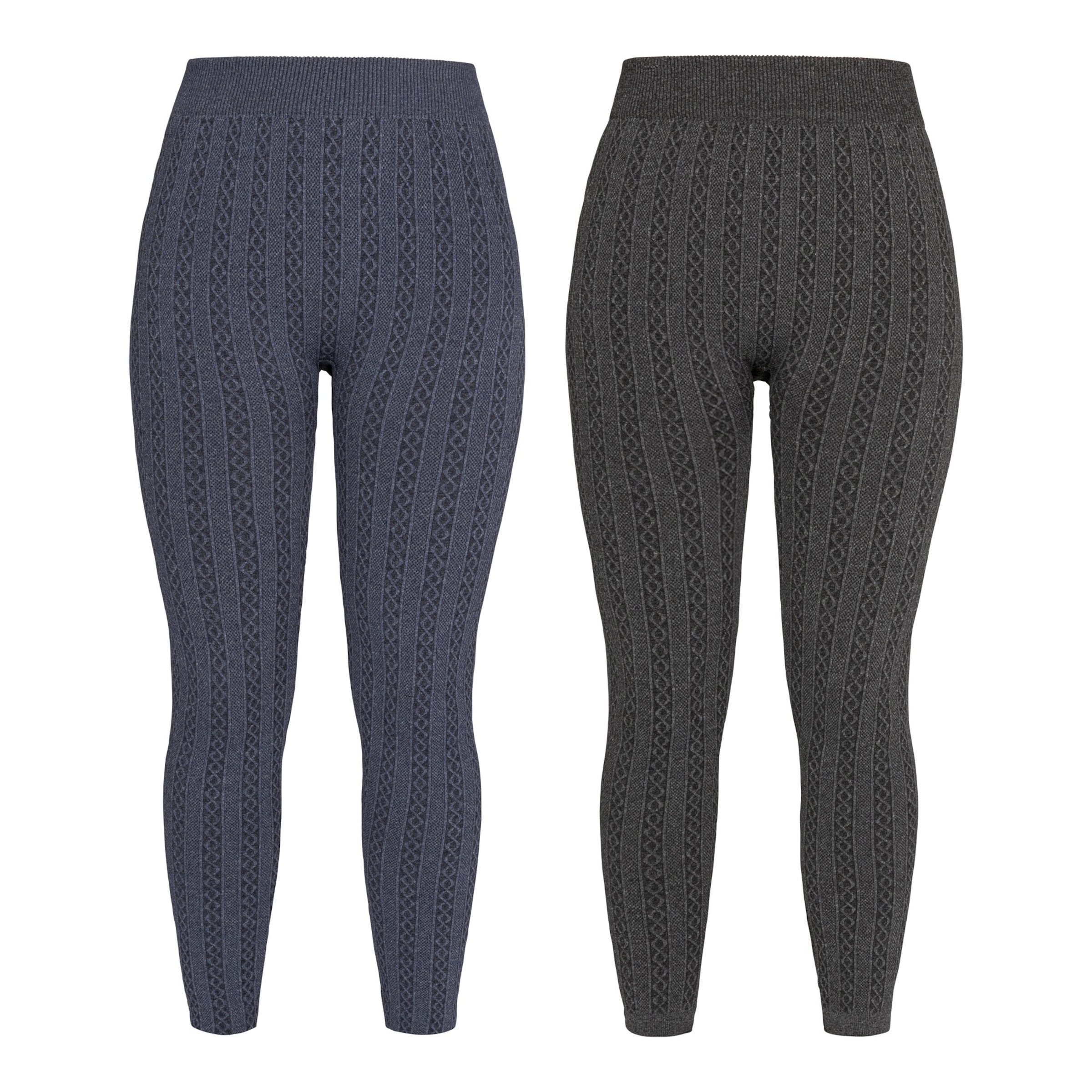 Wärme-Leggings „Zopfmuster“, 2 Stück
