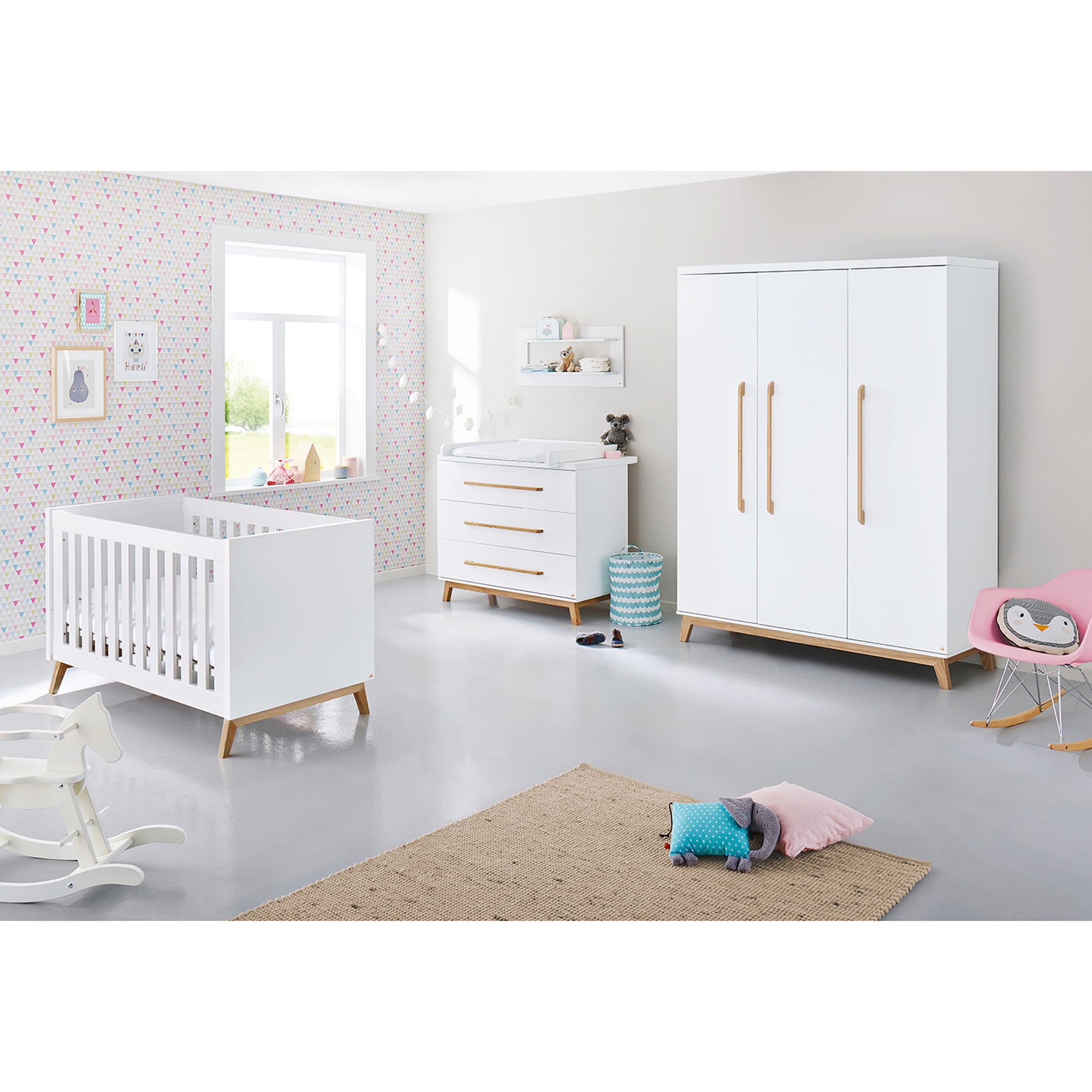 Pinolino Unisex Baby Weiss 3-Tlg. Babyzimmer Riva Breit Groß - Image 2