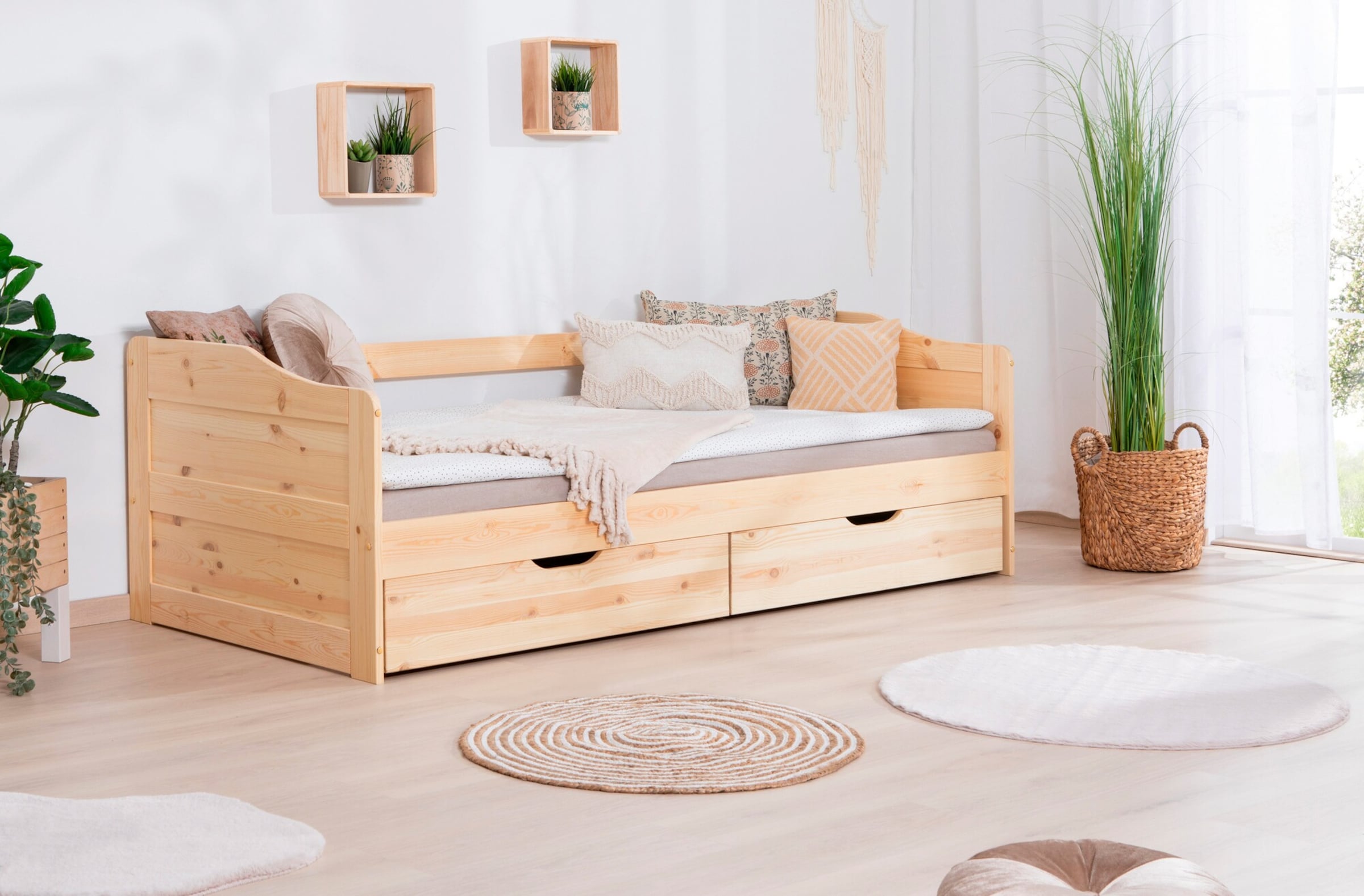 Ticaa Funktionsbett Sofabett "Melinda" Kiefer massiv