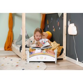 Puppen Bett Regenbogen
