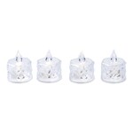 Led-theelichtjes “Diamond”, 4 stuks