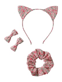 4-teiliges Haaraccessoires-Set mit Blumenmuster, Geschenkbox