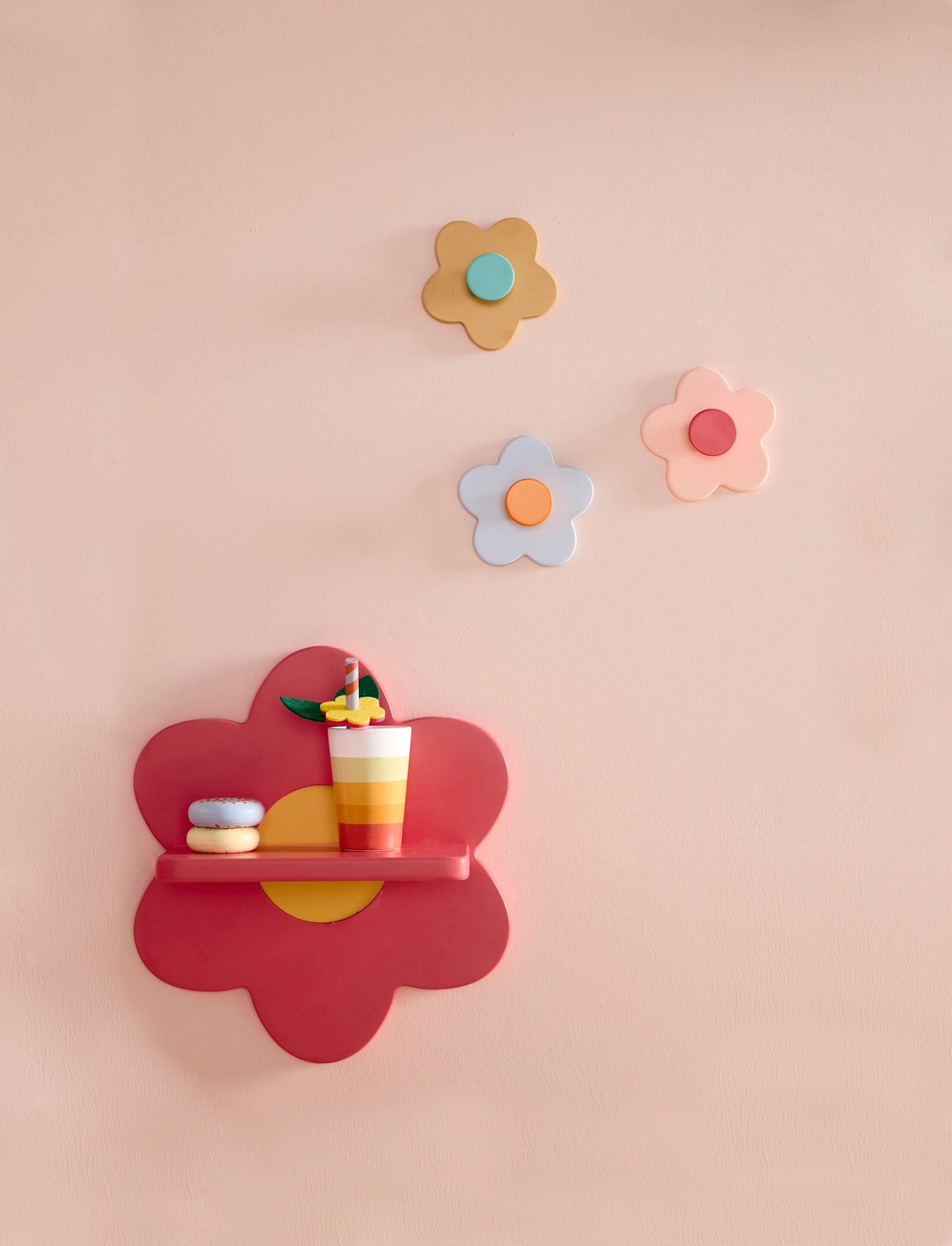 Kids Concept Regalbrett Blume rosa