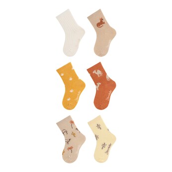 6er-Pack Socken Palmen Tiere