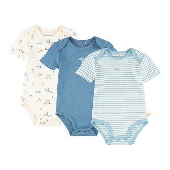 3er-Pack Bodys kurzarm Strand Ringel