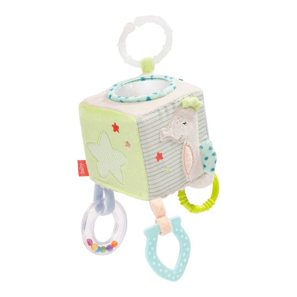 Cube D'activités Chenille Pour Bébé - Jouet D'éveil 0+ Mois Avec Hochet, Miroir, Anneau De Dentition - À Fixer Sur Poussette Ou Lit