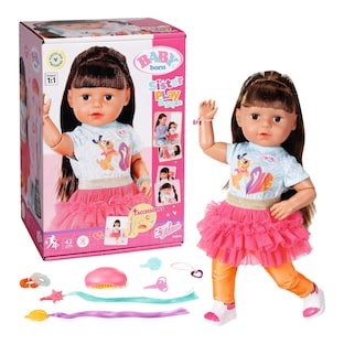 Puppe Sister Play & Style brunette 43cm