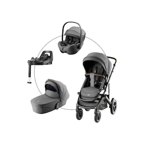 Kombikinderwagen SMILE 5Z STYLE Travel-Set inkl. Babyschale BABY-SAFE PRO i-SIZE und Isofix-Basis VARIOBASE 5Z