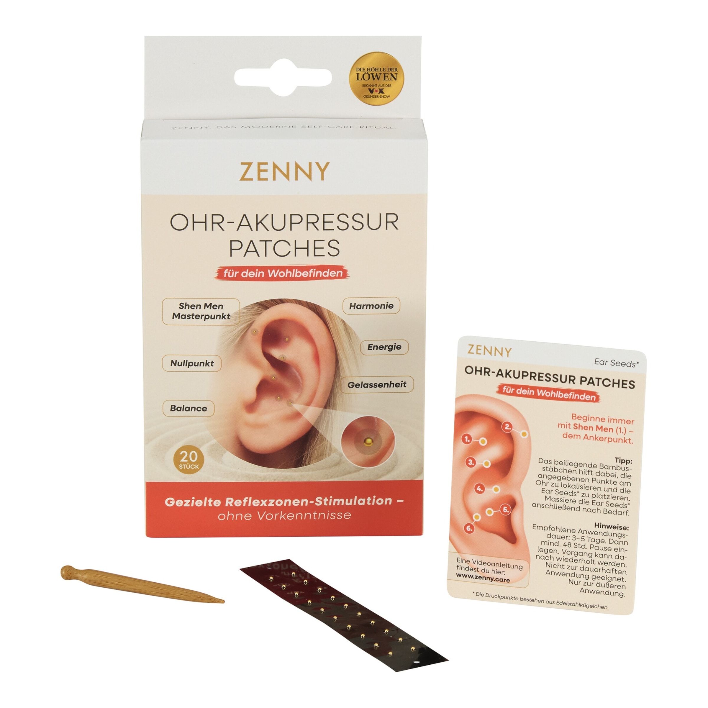 Ohr-Akupressur Patches Zenny, 20 Stück von Die Höhle der Löwen