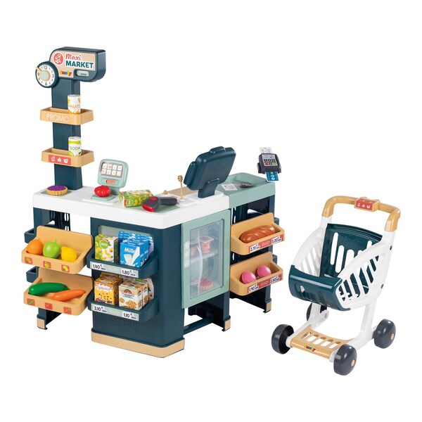Smoby - Kaufladen Maxi-Supermarkt mit | Einkaufswagen baby-walz