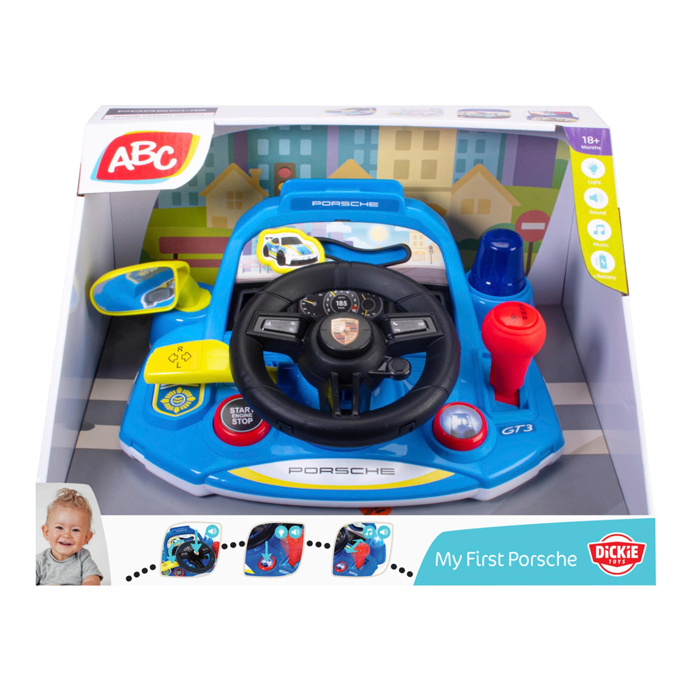 Dickie Toys Lenkrad ABC My First Porsche