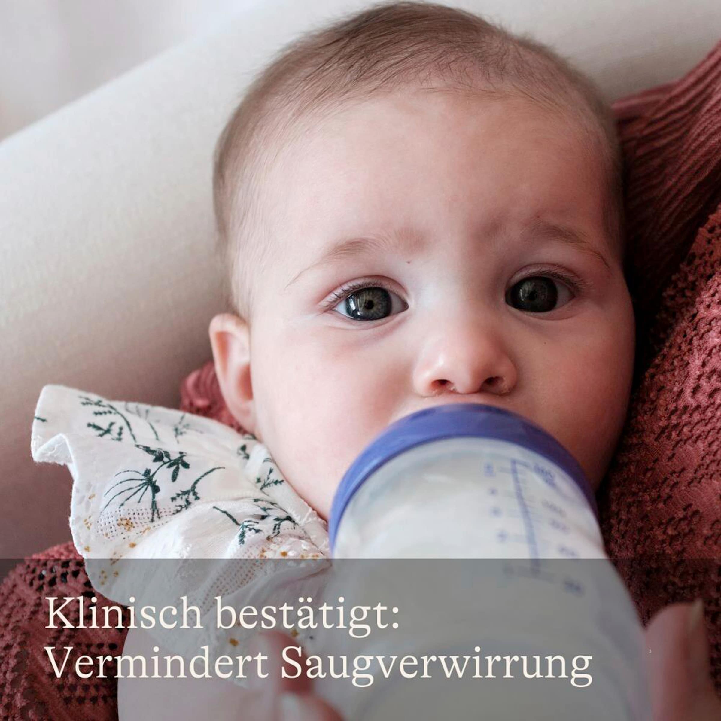 2er-Pack Babyflaschen NaturalWave Sauger, Weithals, 160 ml