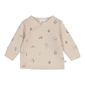 Wickelshirt langarm Pinguine Waffelpiqué