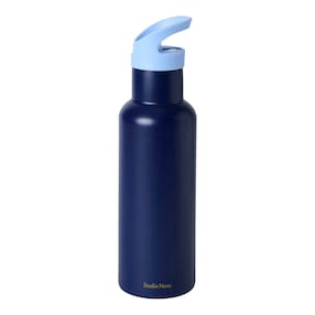 Edelstahl-Trinkflasche mit Strohhalm, 500ml