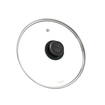 STONELINE Glasdeckel 24 cm | Schwarz