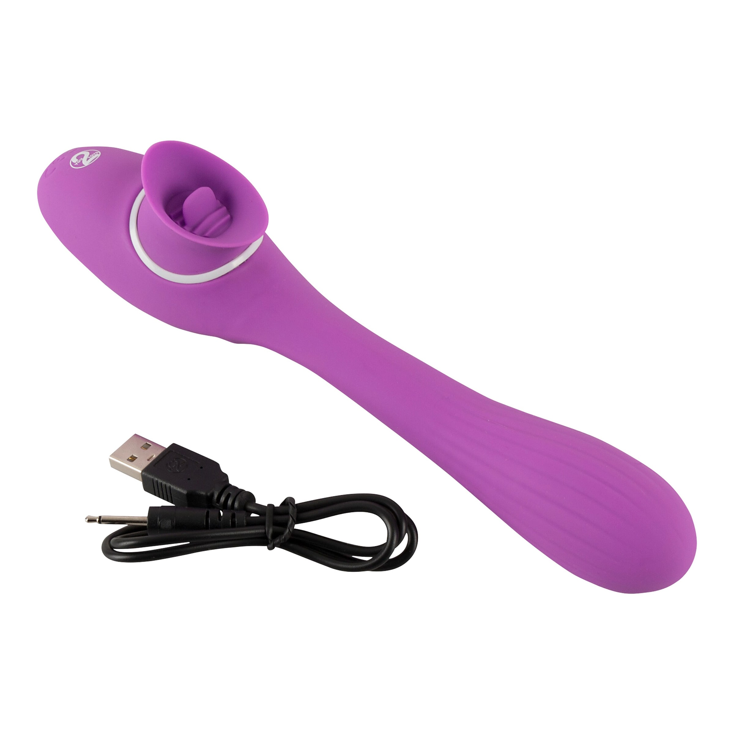 Vibrator „2 Function Bendable Vibe“ mit Leck-Zunge