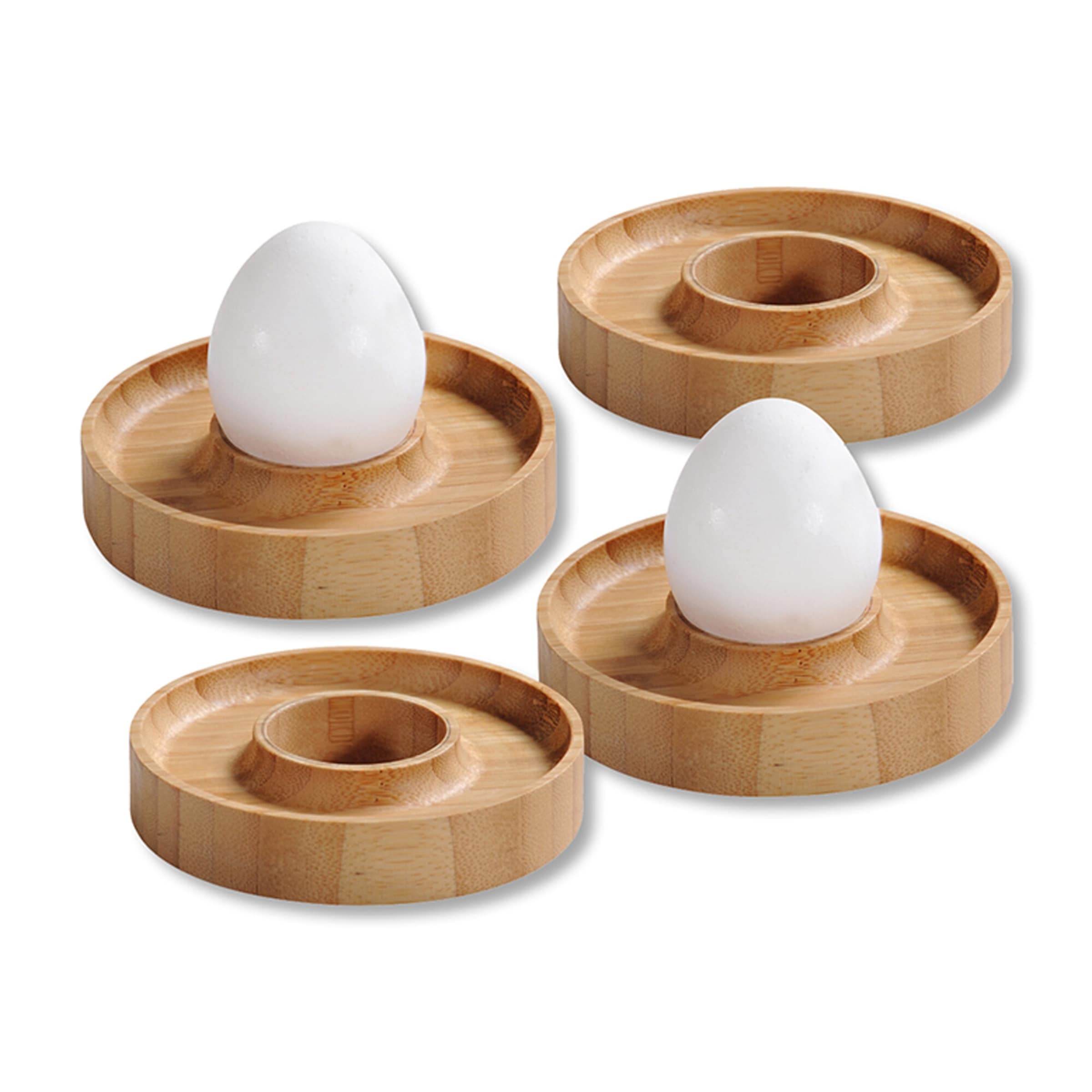 Bambus-Eierbecher, 4 Stück