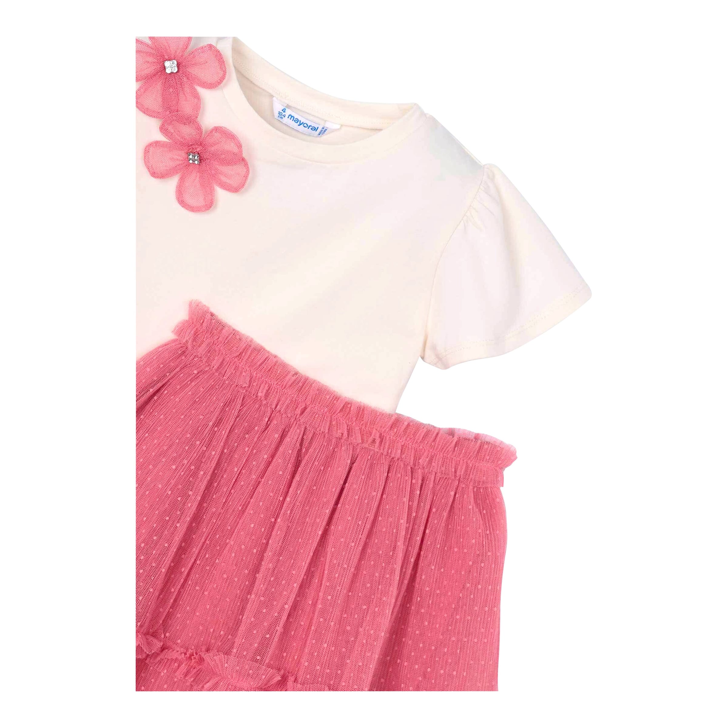 2-tlg. Set T-Shirt und Tüllrock Blumen