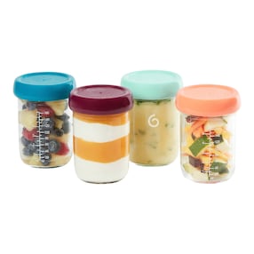 4er-Pack Aufbewahrungsbecher Glas