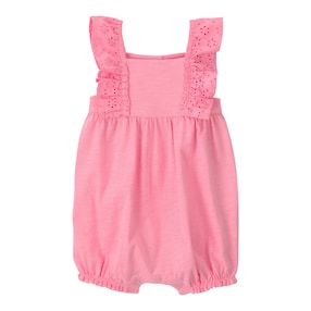 Barboteuse ruchés broderie ajourée