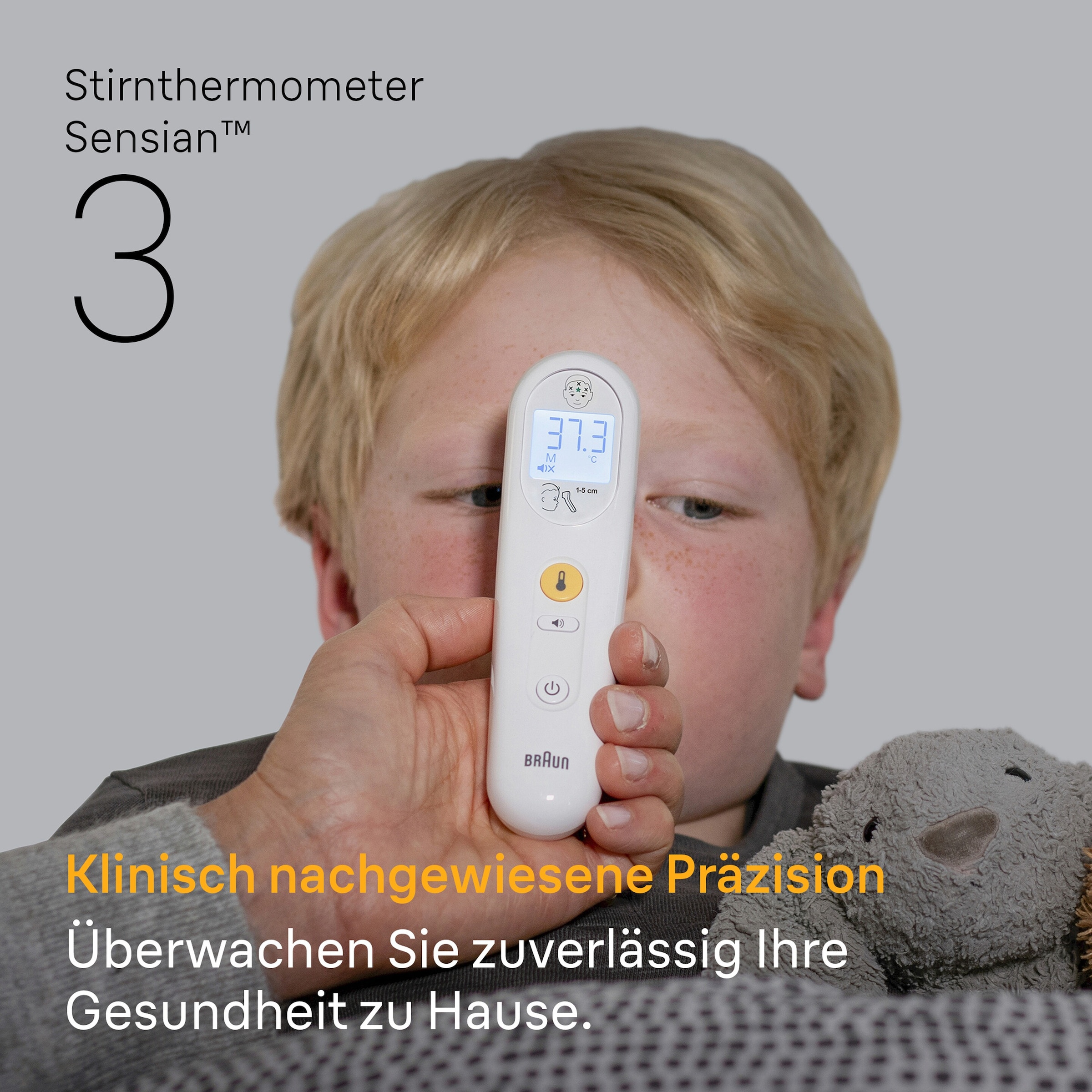 Braun Unisex No Touch Thermometer Sensian 3 Bnt050we Gelb Baby Größe 11,5 X Größe 21,1 X 4,8 Mm - Bild 3