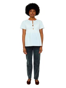 Umstands- und Stillbluse mit Bindeband,  Baumwolle