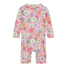 Combinaison de bain longue avec protection anti-UV fleurs