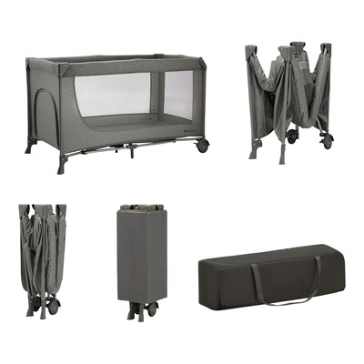 Kinderkraft Reisebett JOY 2 2in1 dark grey